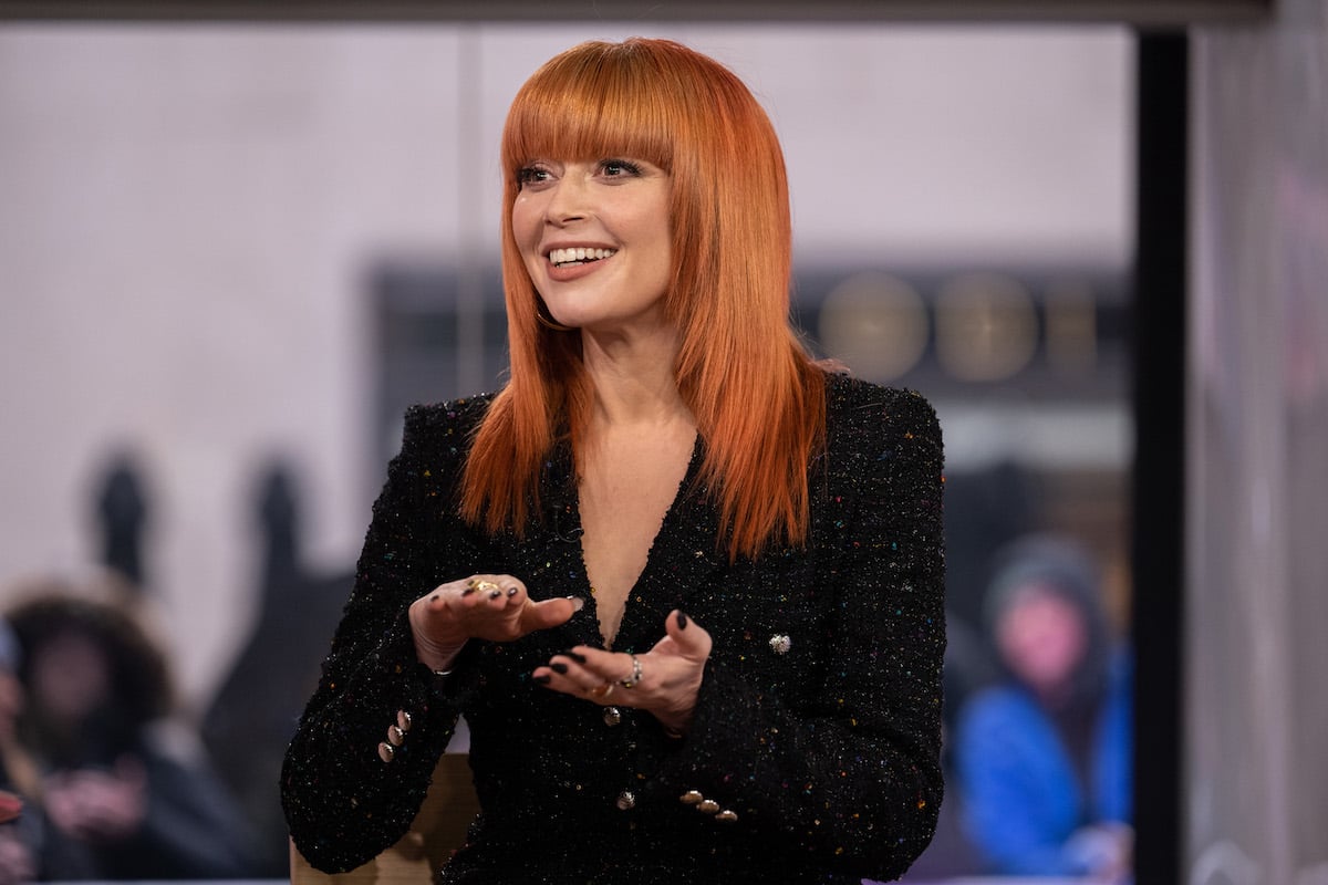 Natasha smiles while answering questions on the "Today" show.