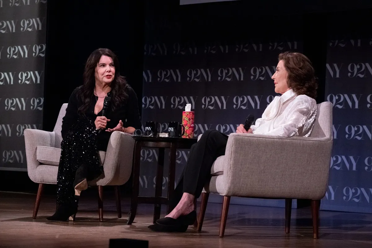 Lauren Graham and Kelly Bishop speak at The Third Gilmore Girl: Kelly Bishop in Conversation at 92NY on September 17, 2024 in New York City.