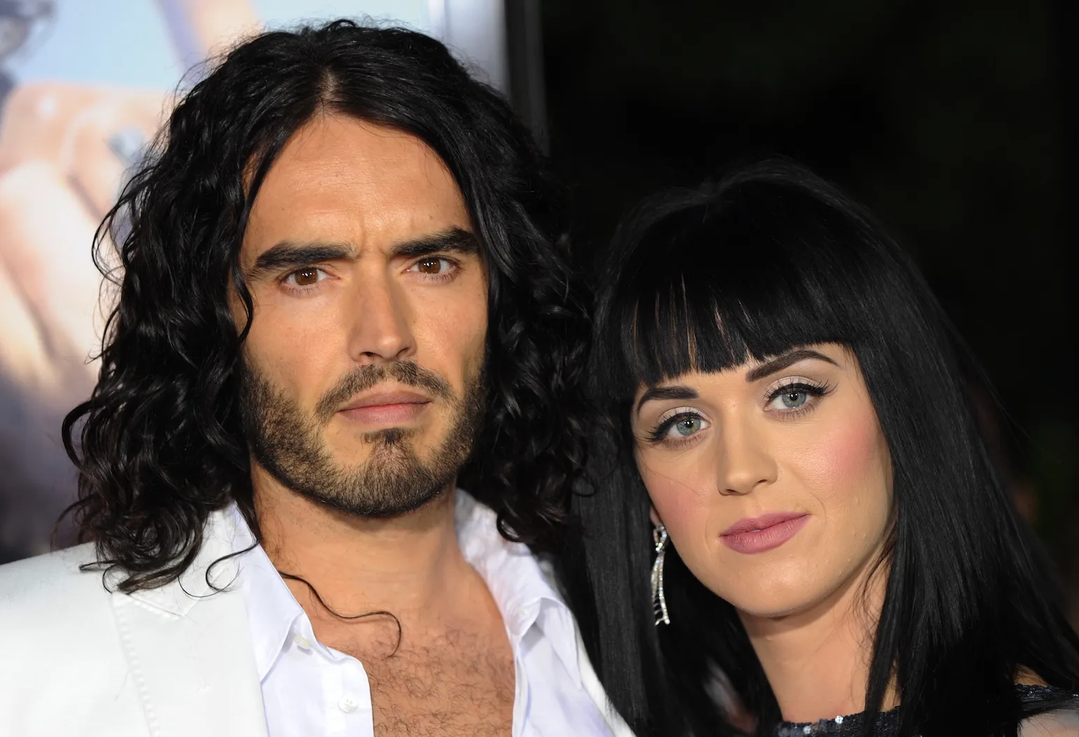 Russell Brand and Katy Perry pose on the red carpet